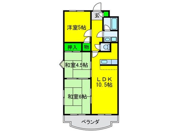 湯川マンション鳳の物件間取画像